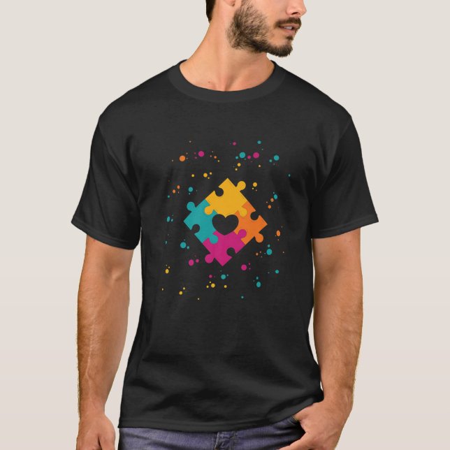 Embrace Differences Support Autism Awareness Day T T-Shirt (Front)