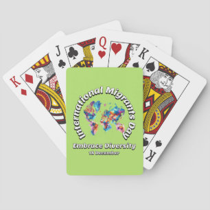 Embrace Diversity. International Migrants Day Playing Cards
