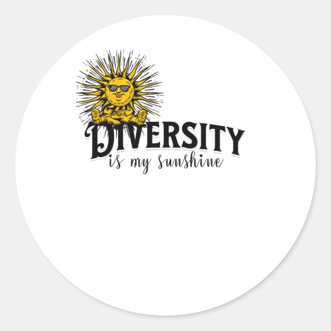 Embrace Diversity Is My Sunshine Sticker  (Front)