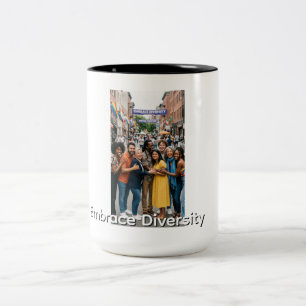 Embrace Diversity Two-Tone Coffee Mug