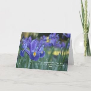 Embrace Each Other Purple Iris Greeting Card