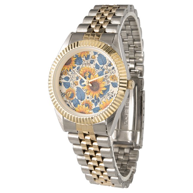 Embrace Every Moment in Vibrant Elegance-Sunflower Watch (Angled)