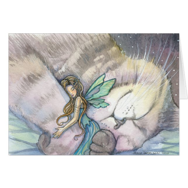 Embrace Fairy and Cat Card (Front Horizontal)