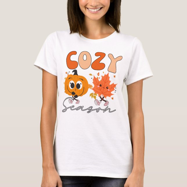 Embrace Fall Leaves: Cosy Tee (Front)