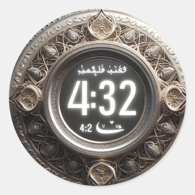 Embrace Fasting, Iftar, Suhoor & Spiritual Reflect Classic Round Sticker (Front)