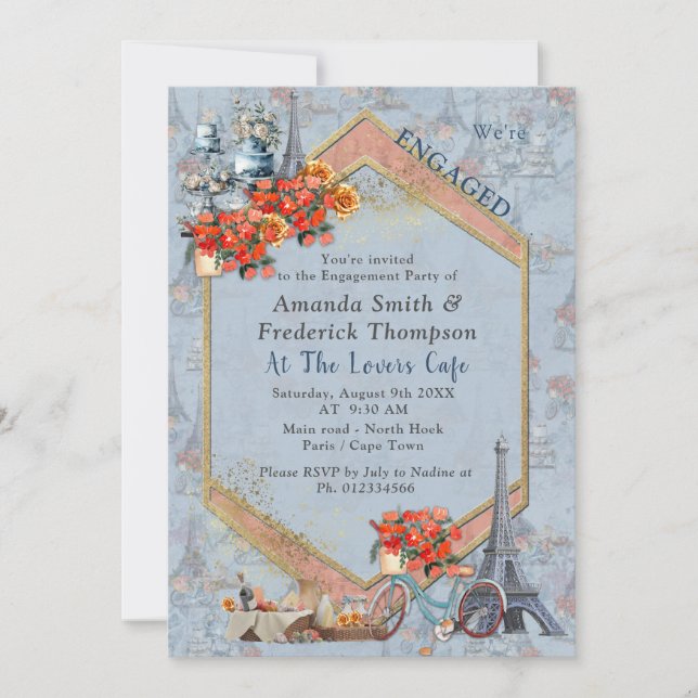 Embrace French country living in Pale Blue Invitation (Front)