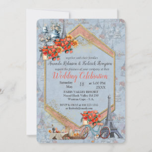 Embrace French country living in Pale Blue Invitation