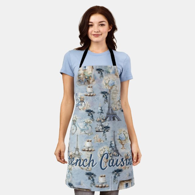 Embrace French country living in Refined Pale Blue Apron (Worn)