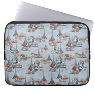 Embrace French country living in Refined Pale Blue Laptop Sleeve