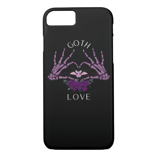 Embrace Goth Skeleton Heart Case-Mate iPhone Case (Back)
