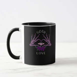 Embrace Goth Skeleton Heart Mug