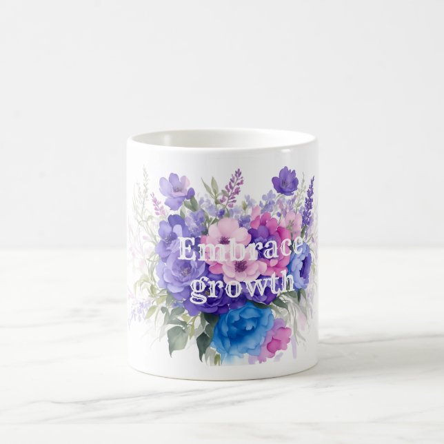 Embrace growth romantic wildflower  coffee mug (Center)