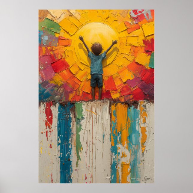 Embrace Horizon: Childlike Wonder Poster (Front)