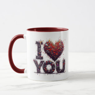 Embrace in a Mug with ‘I Love You’ Words