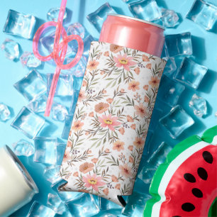 Embrace Joy: Colourful Boho Flowers Seltzer Can Cooler