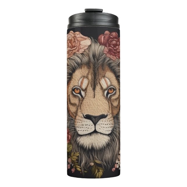 Embrace Majesty and Power with our Lion Thermal Tumbler (Front)