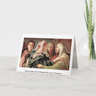 Embrace Mary And St.Elizabeth By Jacopo Pontormo Card