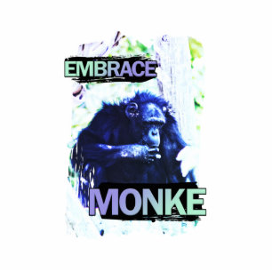 Embrace Monke Standing Photo Sculpture