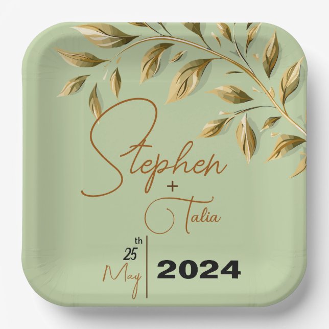 Embrace Natural Elegance Paper Plate (Front)