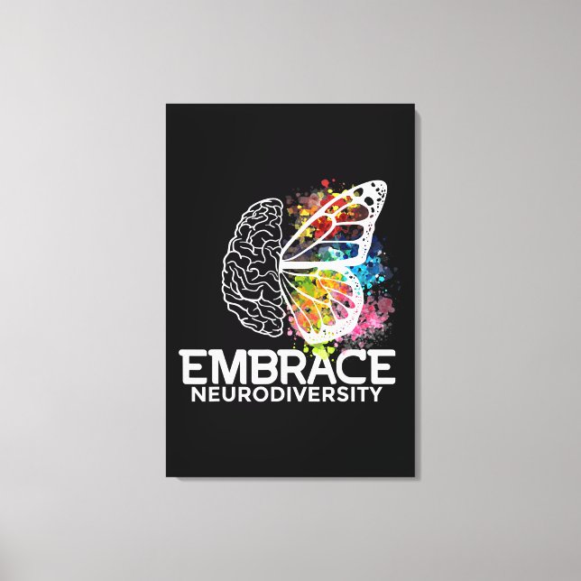 Embrace Neurodiversity - adhd awareness Canvas Print (Front)