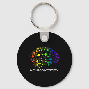Embrace Neurodiversity Autism Adhd Asd Brain Srews Key Ring