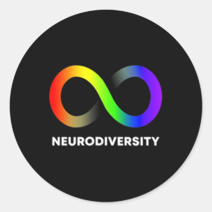 Embrace Neurodiversity Autism Adhd Asd Infinity Ra Classic Round Sticker
