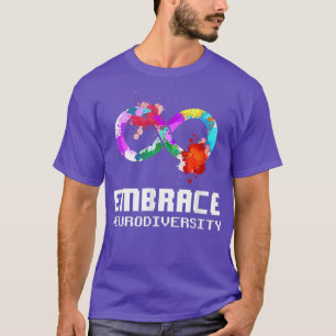 Embrace Neurodiversity Autism ADHD ASD Rainbow Bra T-Shirt