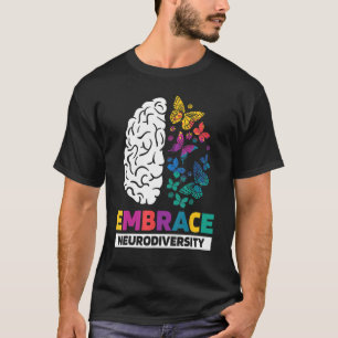Embrace Neurodiversity Autism ADHD ASD Rainbow Bra T-Shirt