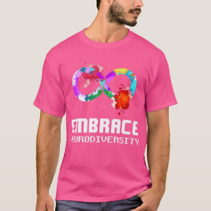 Embrace Neurodiversity Autism ADHD ASD Rainbow Bra T-Shirt