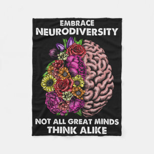 Embrace Neurodiversity Autism Awareness Adhd Sped Fleece Blanket