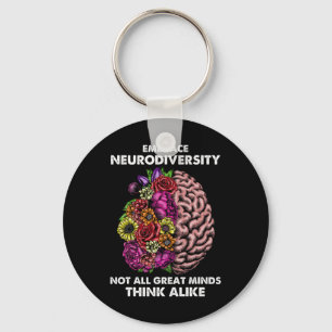 Embrace Neurodiversity Autism Awareness Adhd Sped Key Ring