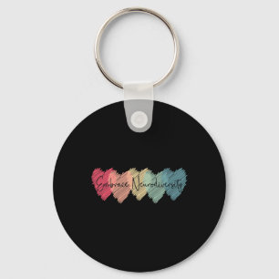 Embrace Neurodiversity Autism Awareness Asd Adhd Key Ring