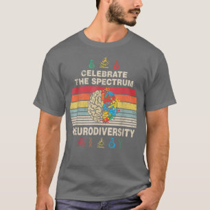 Embrace Neurodiversity Autism Awareness ASD ADHD V T-Shirt