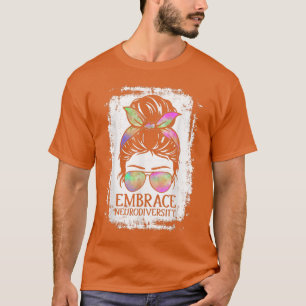 Embrace Neurodiversity Autism Awareness ASD ADHD V T-Shirt
