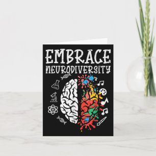 Embrace Neurodiversity Autism Awareness Asd Men Wo Card
