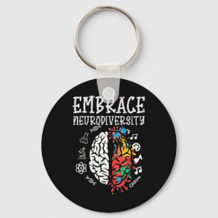 Embrace Neurodiversity Autism Awareness ASD Men Wo Key Ring
