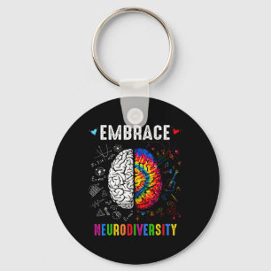 Embrace Neurodiversity Autism Awareness Asd Men Wo Key Ring