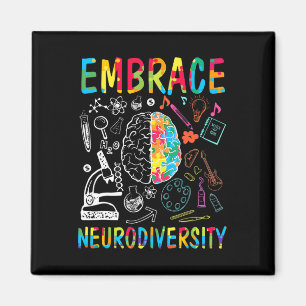 Embrace Neurodiversity Autism Awareness Asd Men Wo Magnet