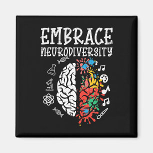 Embrace Neurodiversity Autism Awareness Asd Men Wo Magnet