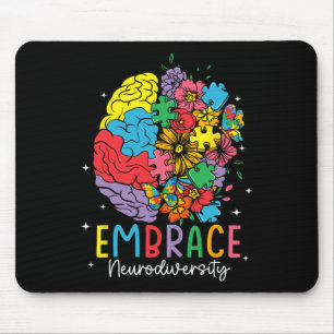 Embrace Neurodiversity Autism Awareness Asd Men Wo Mouse Mat