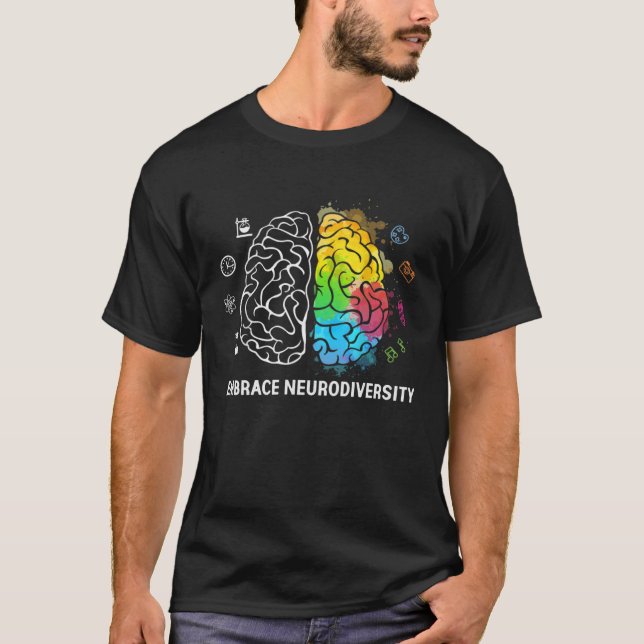 Embrace Neurodiversity Autism Awareness ASD Men Wo T-Shirt (Front)