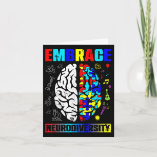Embrace Neurodiversity Autism Awareness Men Women Card