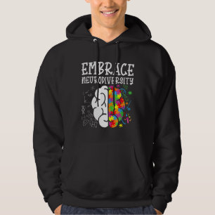 Embrace Neurodiversity Autism Awareness Men Women  Hoodie