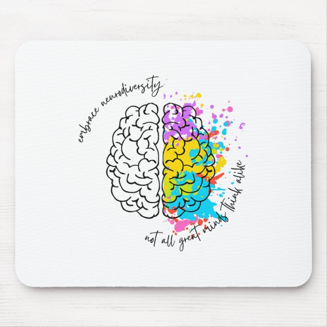 Embrace Neurodiversity Autism Awareness  Mouse Mat (Front)