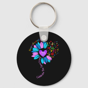 Embrace Neurodiversity Autism Awareness Neurodiver Key Ring