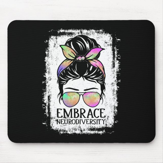 Embrace Neurodiversity Autism Awareness Neurodiver Mouse Mat (Front)