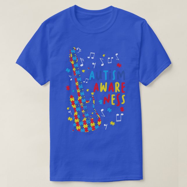 Embrace Neurodiversity Autism Awareness of Music A T-Shirt (Design Front)