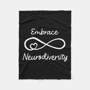 Embrace Neurodiversity Autism Awareness Teacher Mo Fleece Blanket