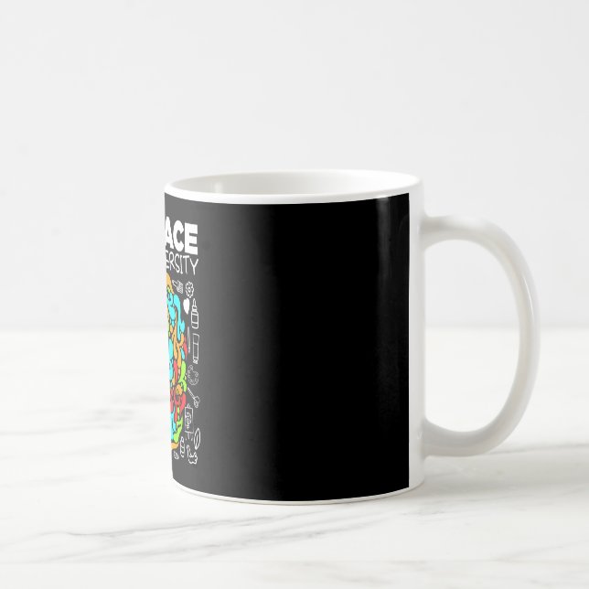 Embrace neurodiversity brain autism awareness adhd coffee mug (Right)