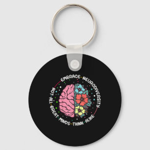 Embrace Neurodiversity Brain Autism Awareness Adhd Key Ring